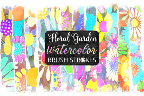 Download Floral Garden Watercolor Brush Strokes - Premium Resources