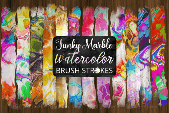 Download Funky Marble Watercolor Brush Strokes - Premium Resources