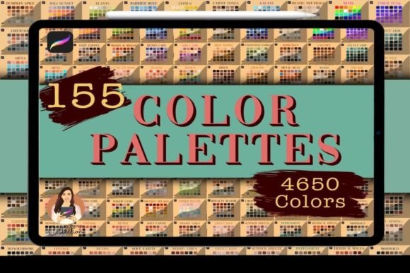 Download 155 Color Palettes Procreate Bundle Swat - Palettes Collection